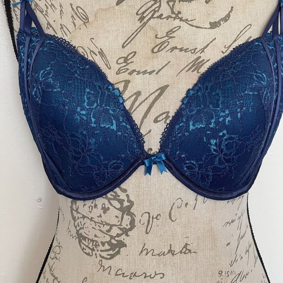Adore me Womens Push up Padded Bra size 36DD Floral Underwire Lace  Sexy NWT - Picture 7 of 12